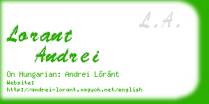lorant andrei business card